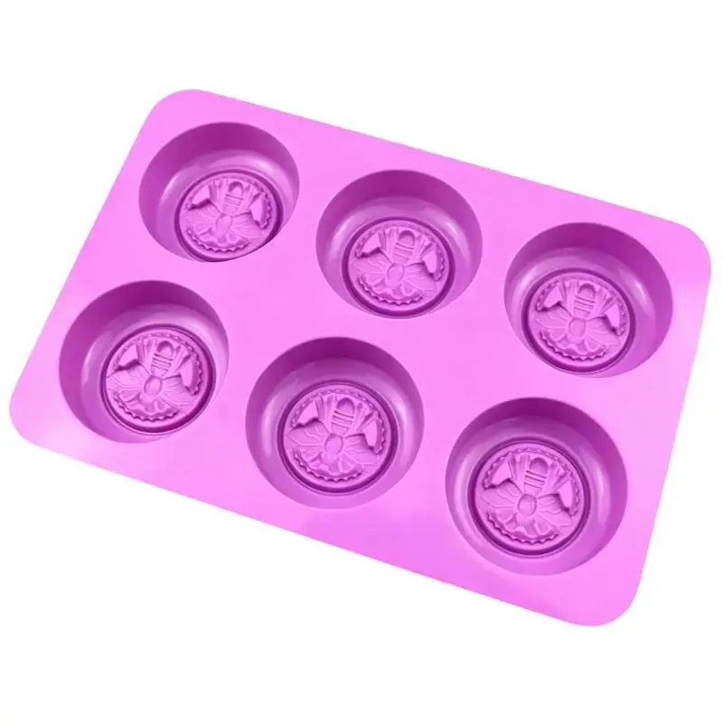 Bee 6-Cavity Silicone Soap & Candle Mold – Easy Release DIY