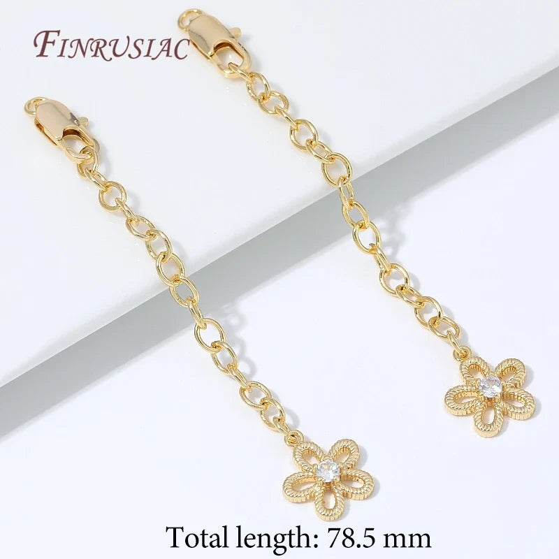 18K Gold Plated Necklace Extender Chain with Lobster Clasp
