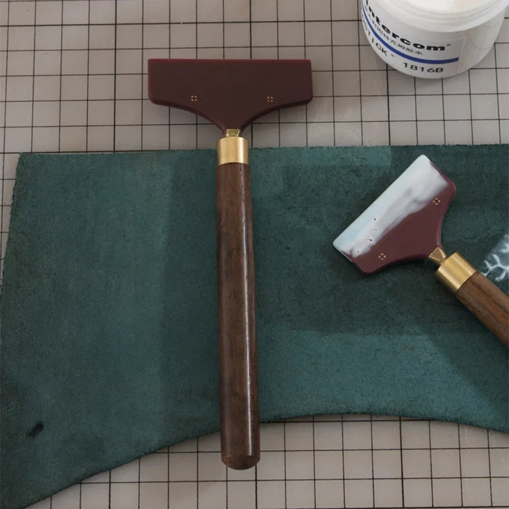Leather Gluing Tool Sandalwood Handle DIY Leathercraft Glue Spreader