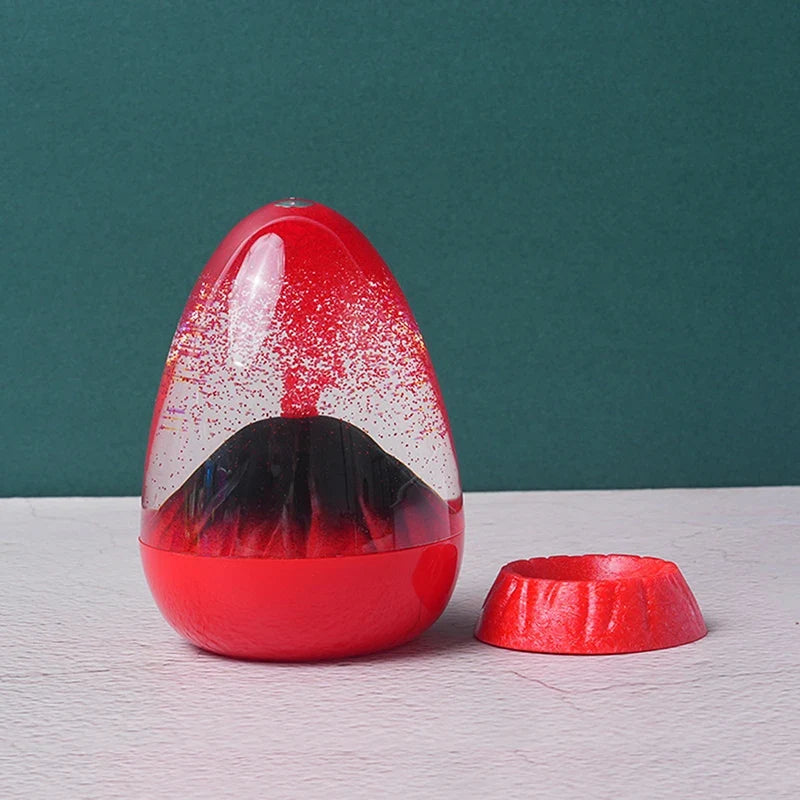 Volcanic Eruption Liquid Hourglass Timer Acrylic Ornament