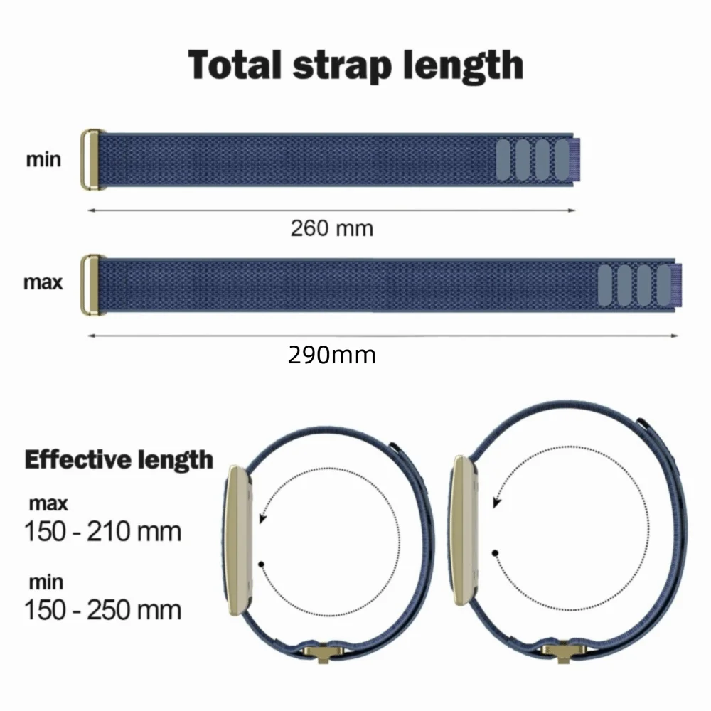 Nylon Sport Band for Polar Loop – 22mm Breathable Wrist & Arm Strap