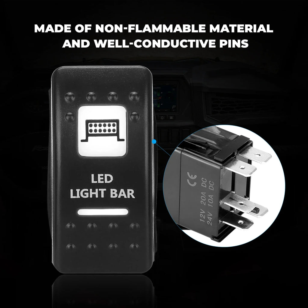 UTV LED Illuminated Rocker Switch 12-24V | Can-Am Polaris Yamaha