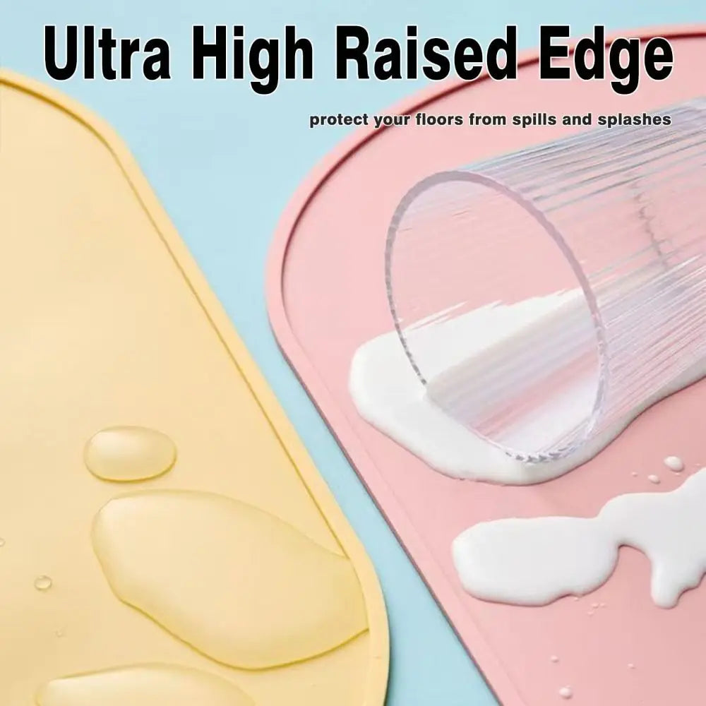 Silicone Pet Food Mat – Waterproof, BPA-Free, Raised Edges
