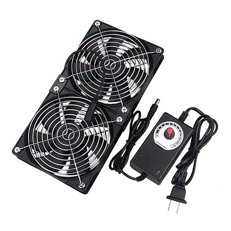 12cm 220V/12V Exhaust Cooling Fan with Controller | Server GPU