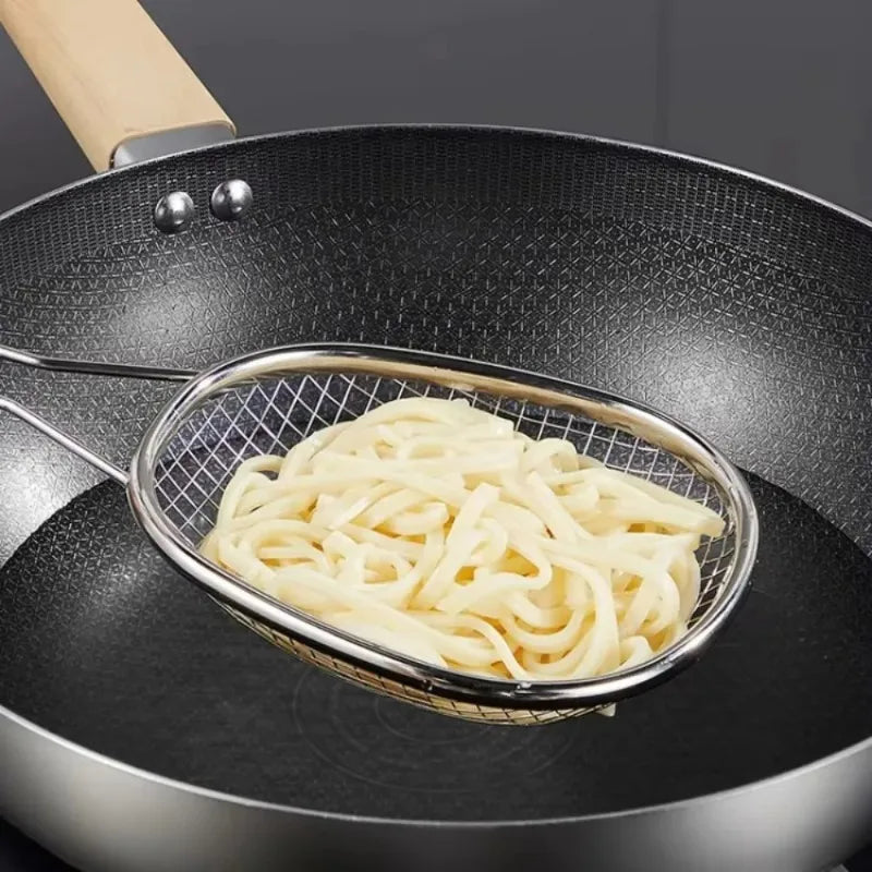Stainless Steel Strainer Scoop – Frying & Drain Filter Spoon