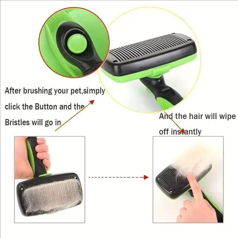Self-Cleaning Deshedding Comb for Dogs & Cats
