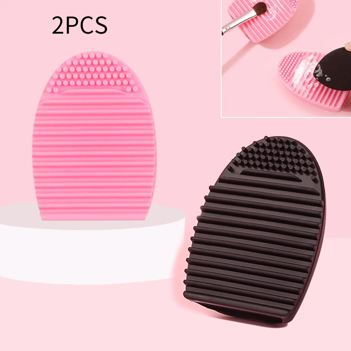 2PCS Silicone Scrubber Egg – Makeup Brush & Face Cleaner