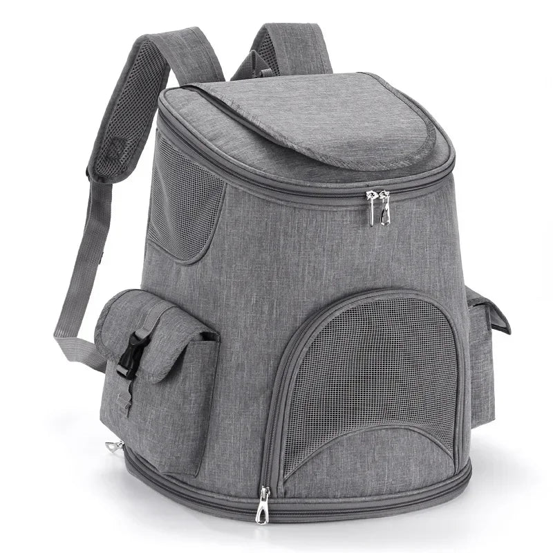 Breathable Pet Travel Backpack with Side Pockets | Hiking