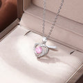 Heart Shaped Copper Pendant Necklace | Zircon Collarbone Chain