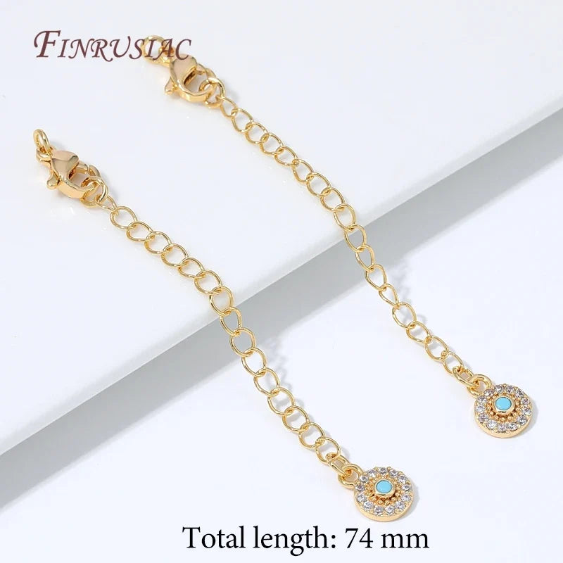 18K Gold Plated Necklace Extender Chain with Lobster Clasp