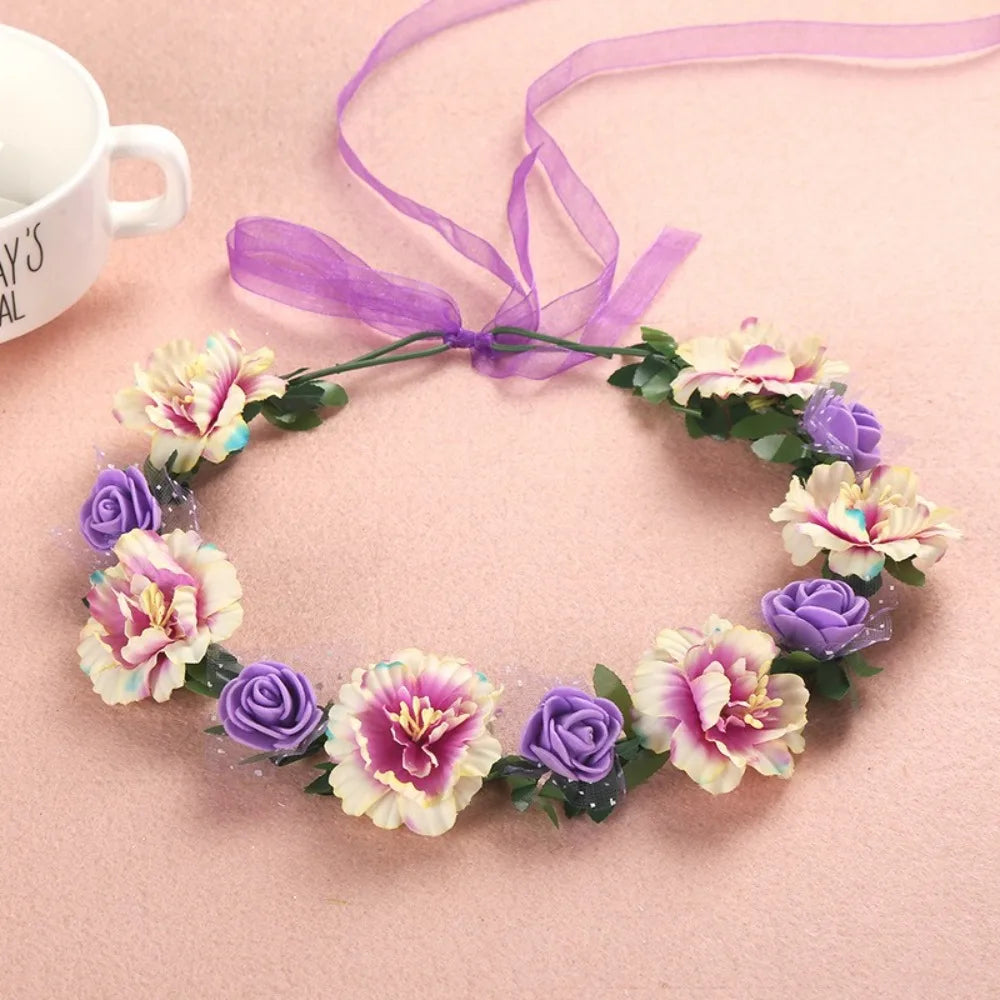 Handmade Flower Crown Wreath – Boho Floral Hair Accessory