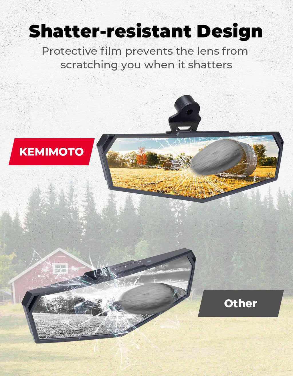 CFMOTO UFORCE ZForce 950 Center Rear View Mirror Top Mount