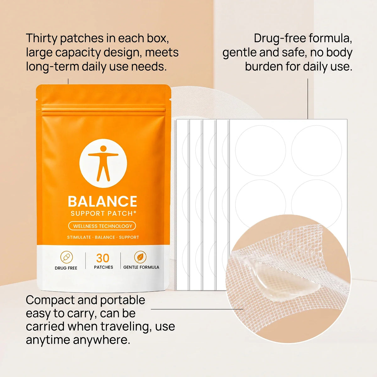 30-Pack Wellness Body Patches – Vitamin E & Ginger | Nixie