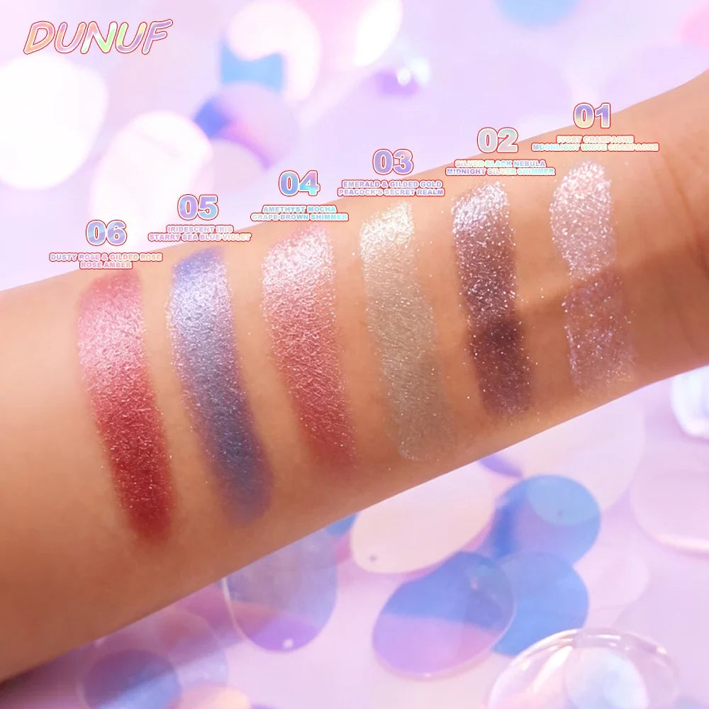 DUNUF Marbled Baked Highlighter Palette – Shimmer Contour Powder