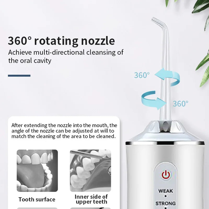 Portable Water Flosser Oral Irrigator – USB Rechargeable 220ml