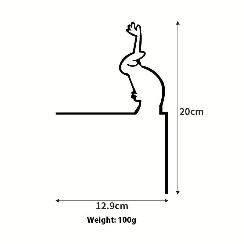 Line Figure Modern Metal Wall Art Poster – Easy Hang Decor