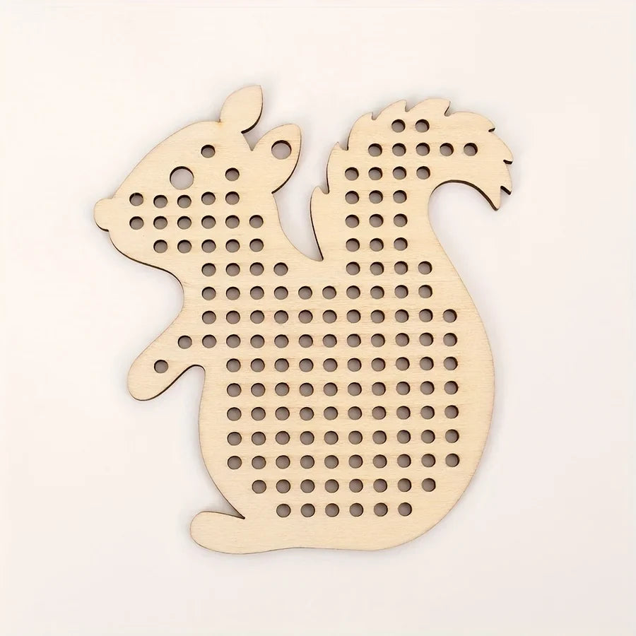 Animal Shape Wooden Embroidery Blanks – Pre-Drilled Cross Stitch