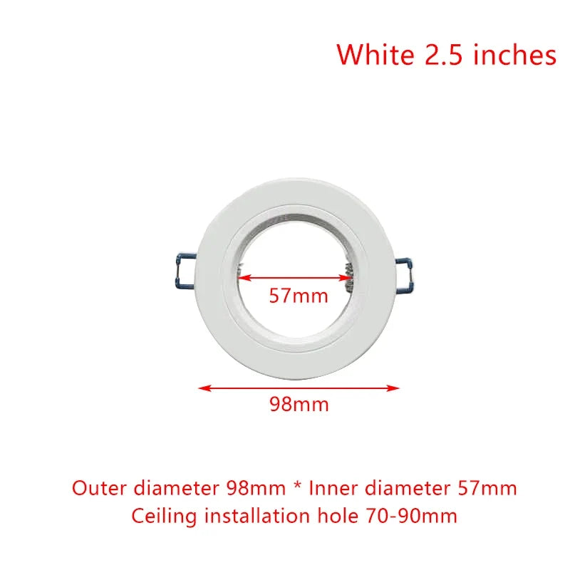 White LED Downlight Adapter Rings – Hole Enlarger & Spotlight Frames