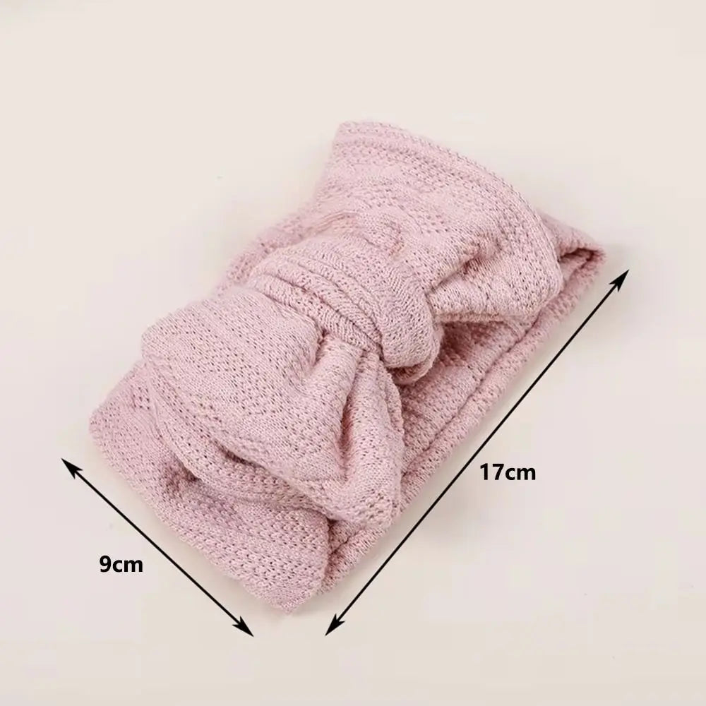Baby Wide Jacquard Knit Headband – Warm Elastic Winter Wrap
