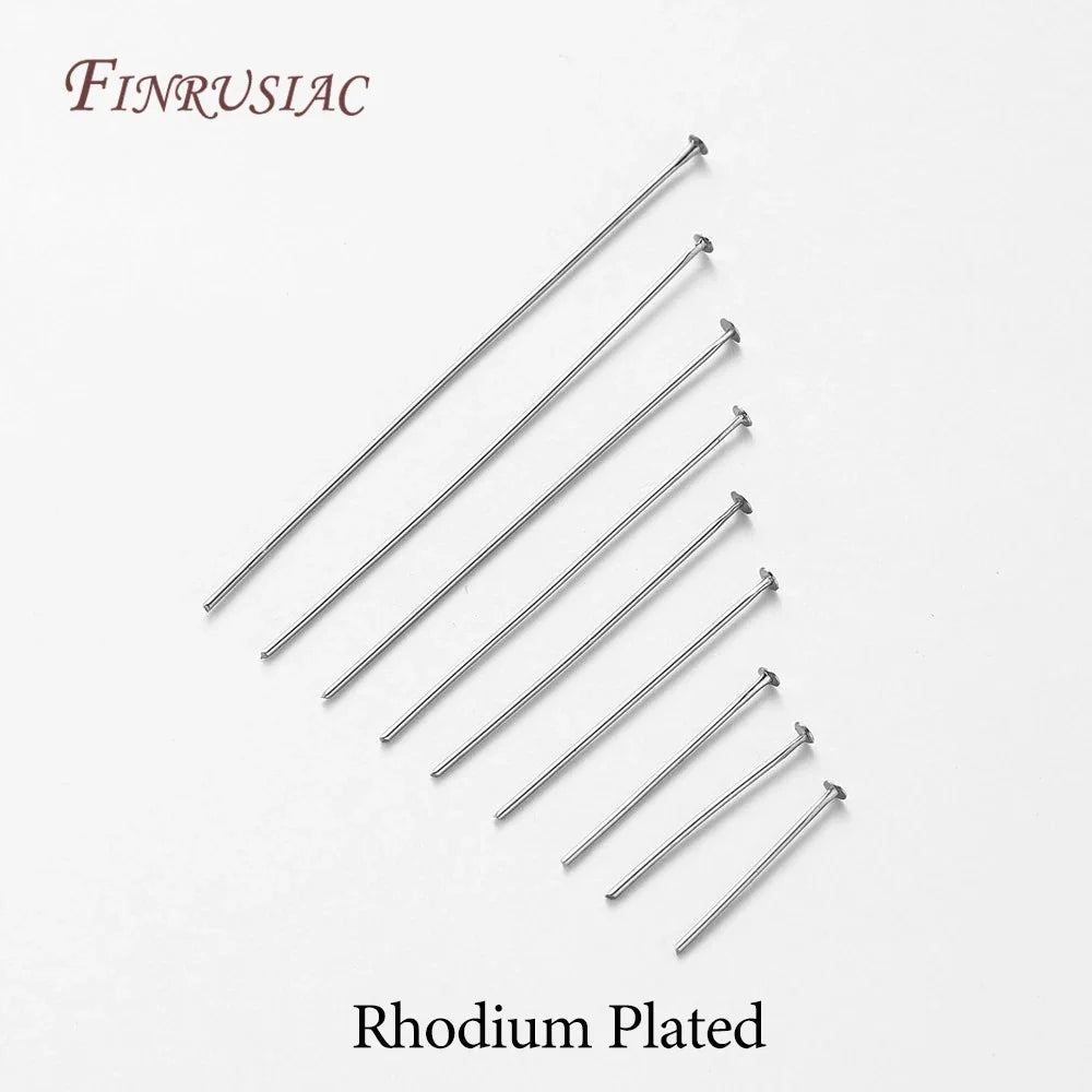 50Pcs 18K Gold Plated Flat Head Pins for DIY Jewelry Making