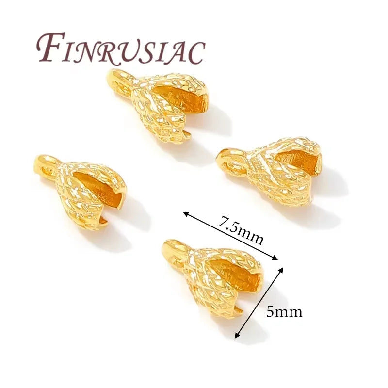 18K Gold Plated Crimp Cover Beads – DIY Jewelry Findings