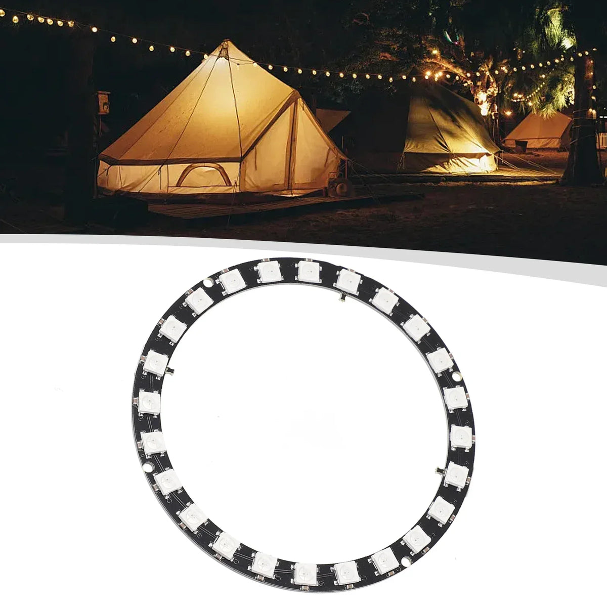 WS2812 NeoPixel 5V RGB LED Ring – Individually Addressable