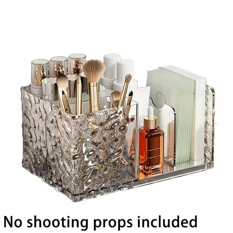 Water Ripple Multi-Grid Desktop Makeup Organizer Storage Box