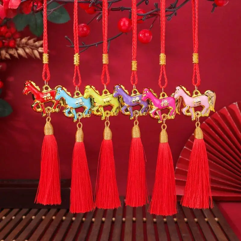 2026 Year of the Horse Wind Chime Pendant Lucky Zodiac Ornament