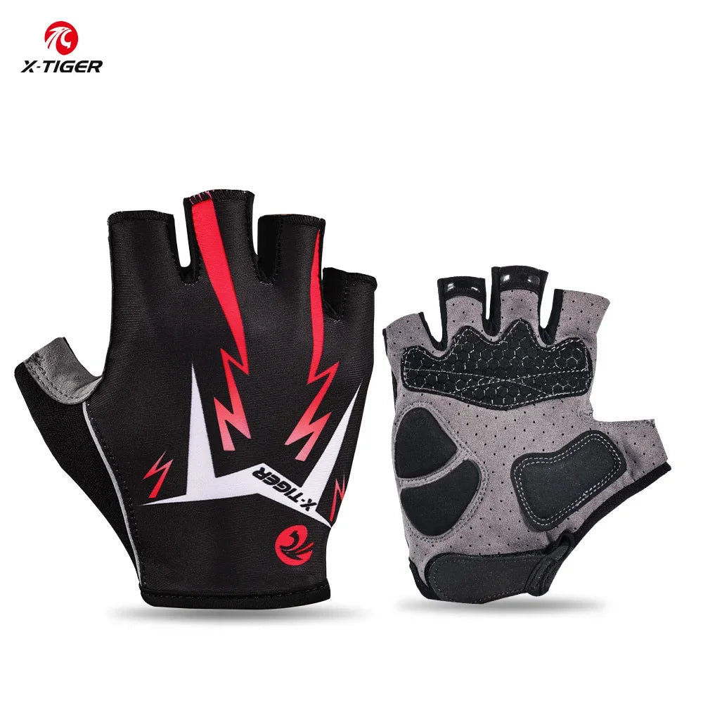 X-TIGER Half-Finger MTB Cycling Gloves | Anti-Slip Breathable