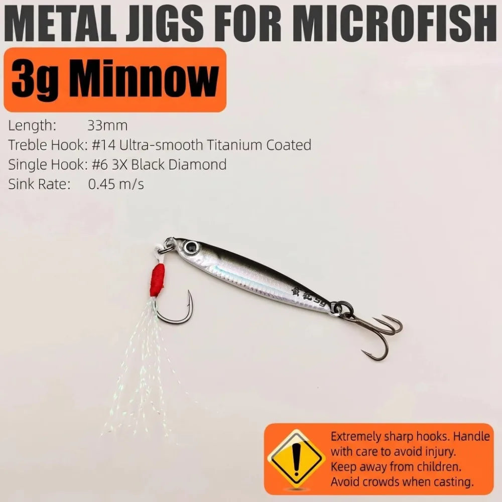 Mini VIB Fishing Lure 3g & 5g Metal Iron Plate Bionic Bait