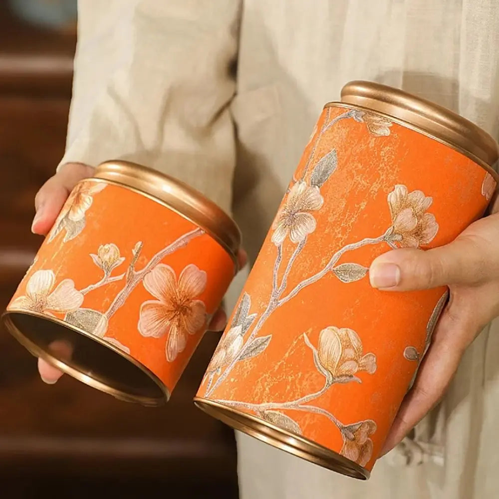 Tinplate Tea Storage Canister – Airtight Sealed Tin Can S/L