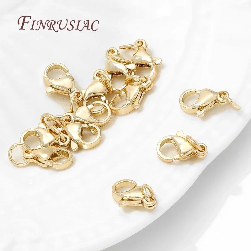 Gold Plated 10mm Lobster Clasps – DIY Bracelet Jewelry Findings