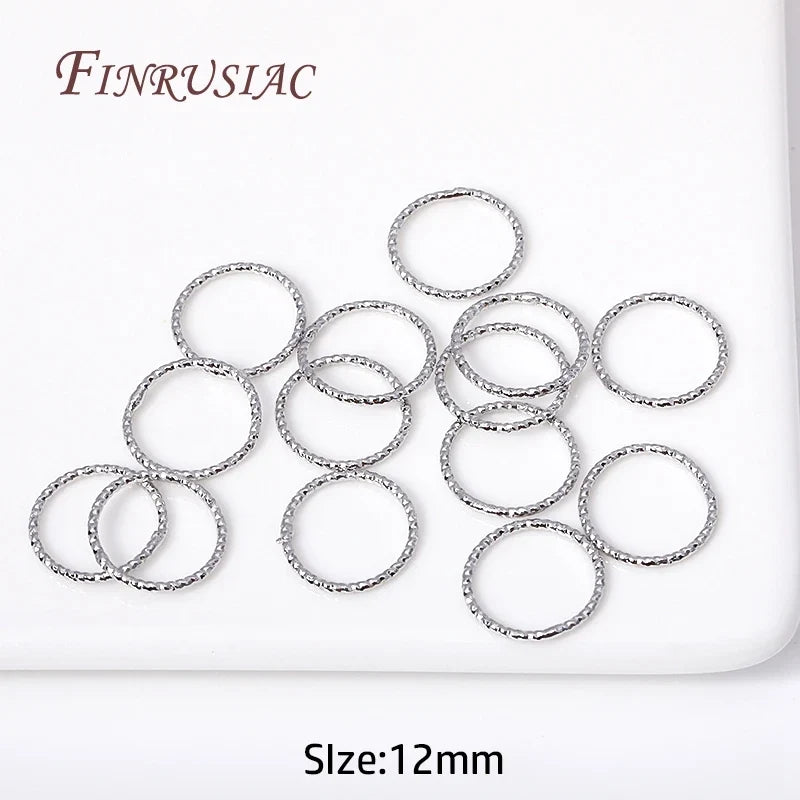 Gold Plated Round Twist Closed Ring Connectors 6–12mm | DIY