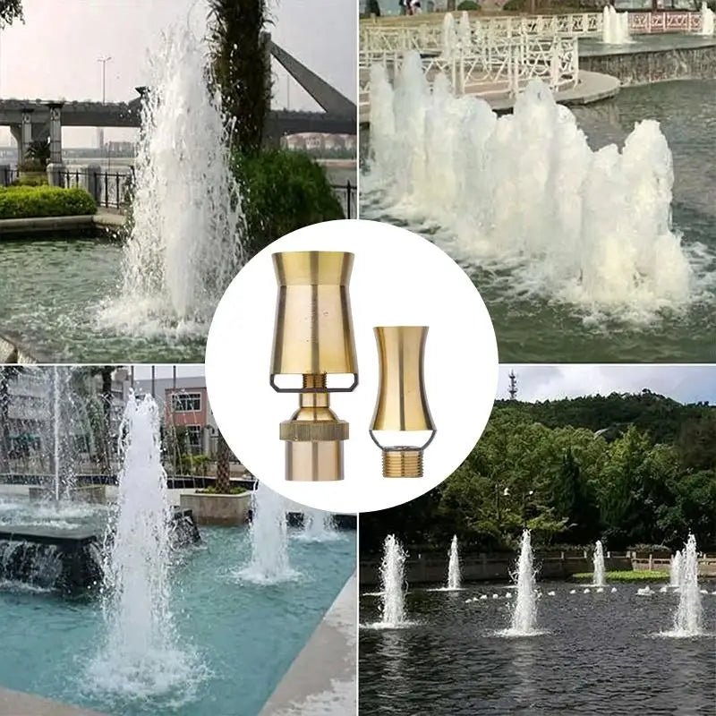 Brass Cedar Tower Ice Fountain Nozzle – Pool Water Feature