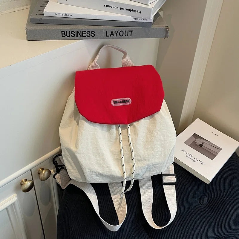 Korean Style Mini Nylon Backpack – Lightweight Travel & Commute