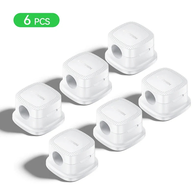 Rocoren Magnetic Cable Organizer 6PCS – Under Desk Wire Clips