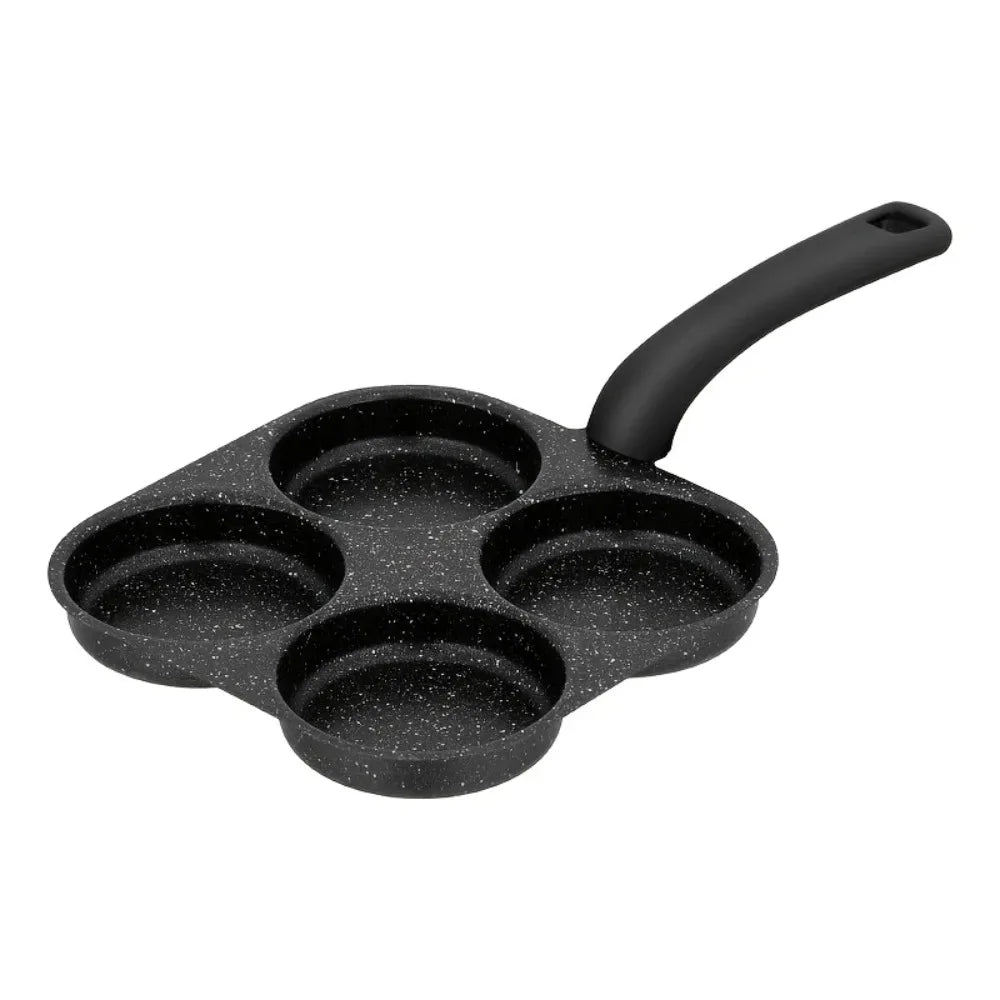Nonstick 4-Cup Egg Pan Cast Iron Gas & Induction Compatible
