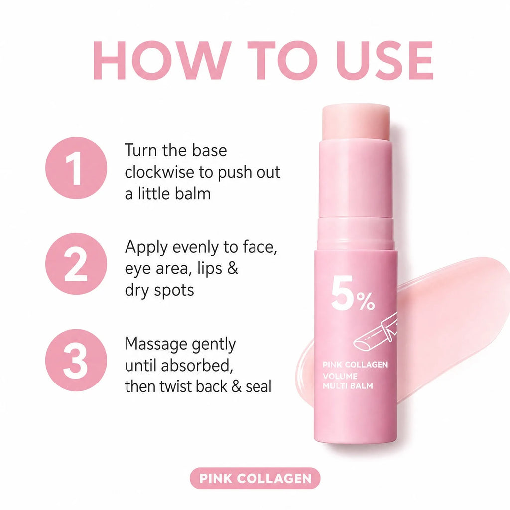 OceAura PDRN Collagen Multi Balm Stick – Face, Lip & Eye