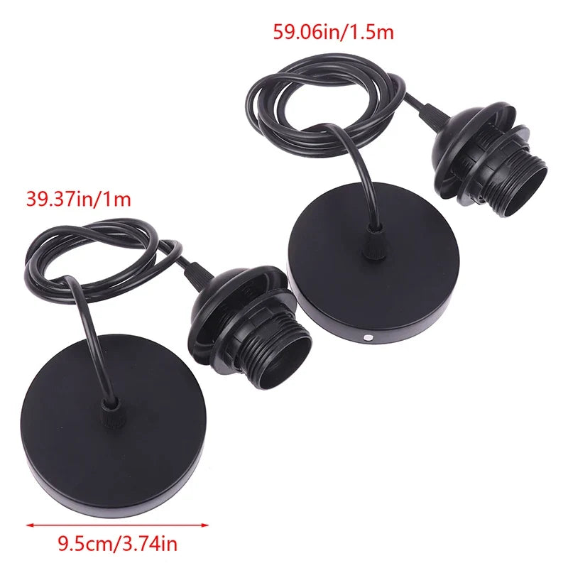 Retro E27 Pendant Lamp Holder Socket with Hanging Wire Cord