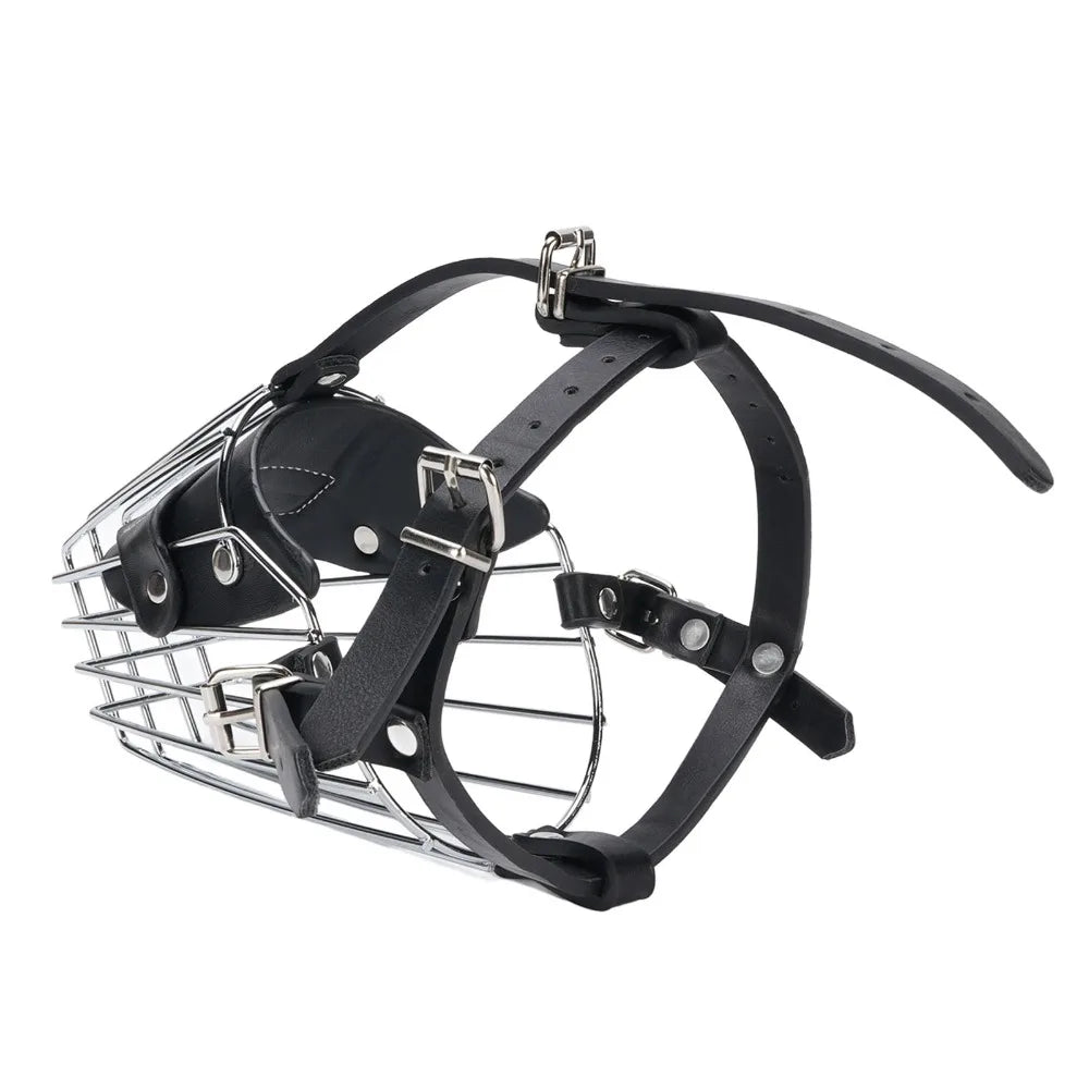 Iron Frame Large Dog Muzzle – Breathable & Adjustable