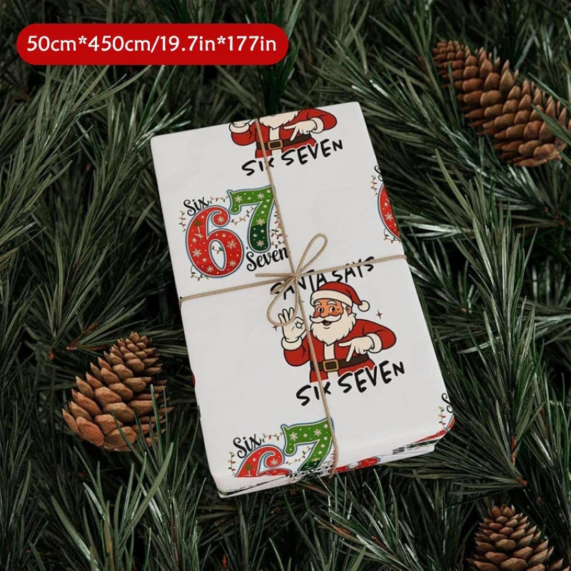 Kids' Christmas Wrapping Paper – Fun Santa Print Gift Wrap