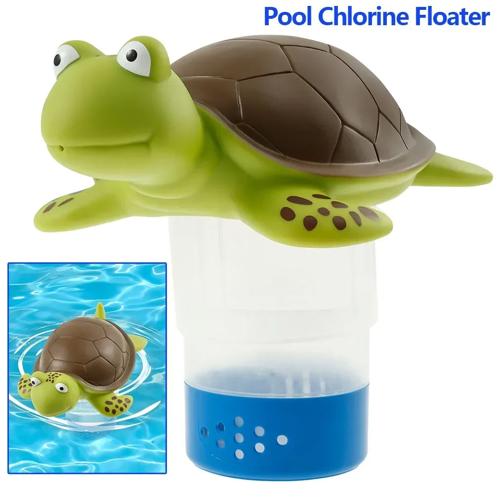 Turtle Pool Chlorine Floater – Adjustable Large Capacity Dispenser