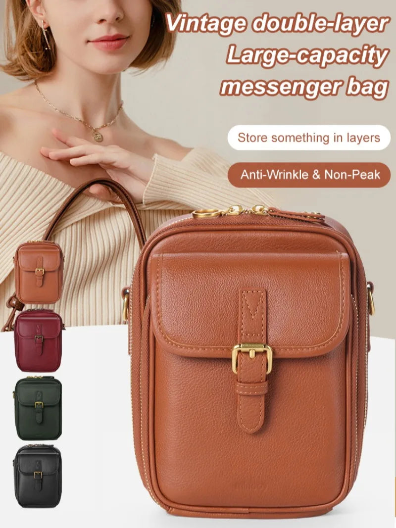 Women's Retro Crossbody Bag – Large Capacity Shoulder Bag