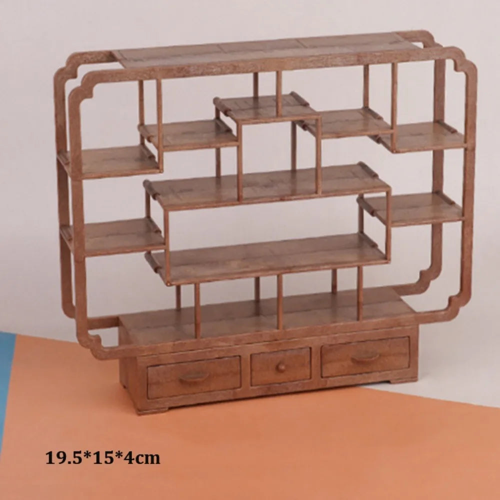Miniature Dollhouse Shelf Rack – 1:6 & 1:12 Scale DIY Accessory