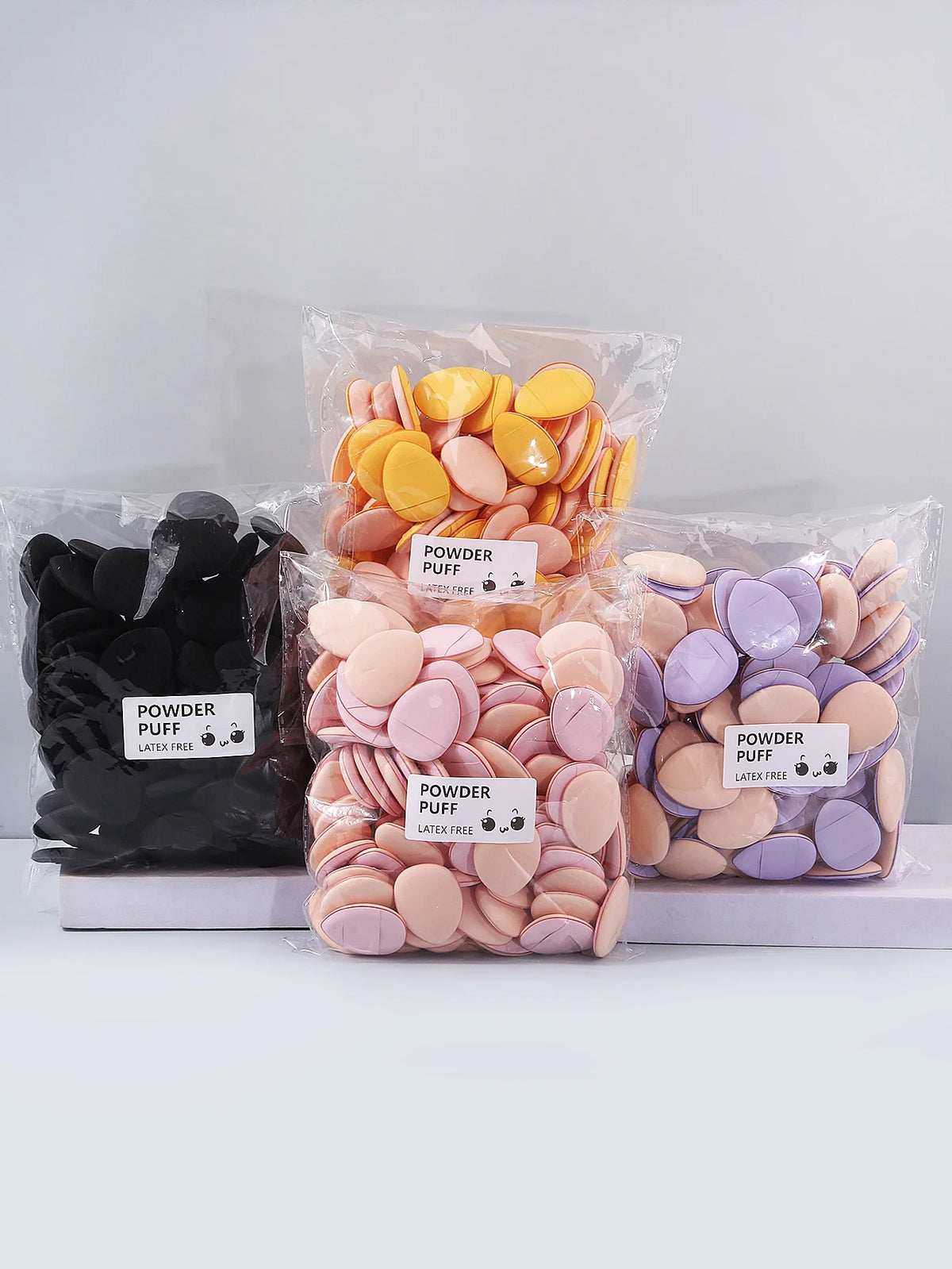 100PCS Mini Finger Powder Puffs – Soft Sponge Makeup Applicators