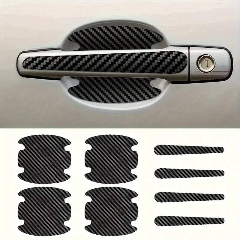 8PCS Car Door Handle Bowl Scratch-Proof Protective Sticker Film