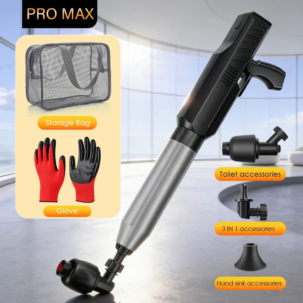 Electric High-Pressure Air Drain Blaster & Pipe Dredger Tool