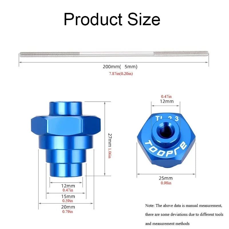 TOOPRE Thru Axle Adaptor Wheel Truing Stand 12/15/20mm MTB