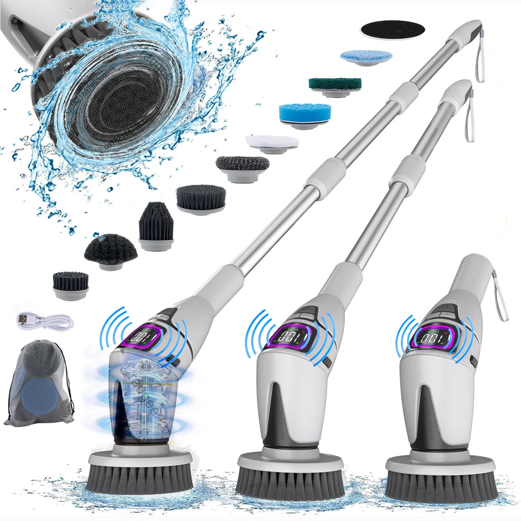 Raugee 10-in-1 Electric Spin Scrubber | Cordless Cleaning Brush