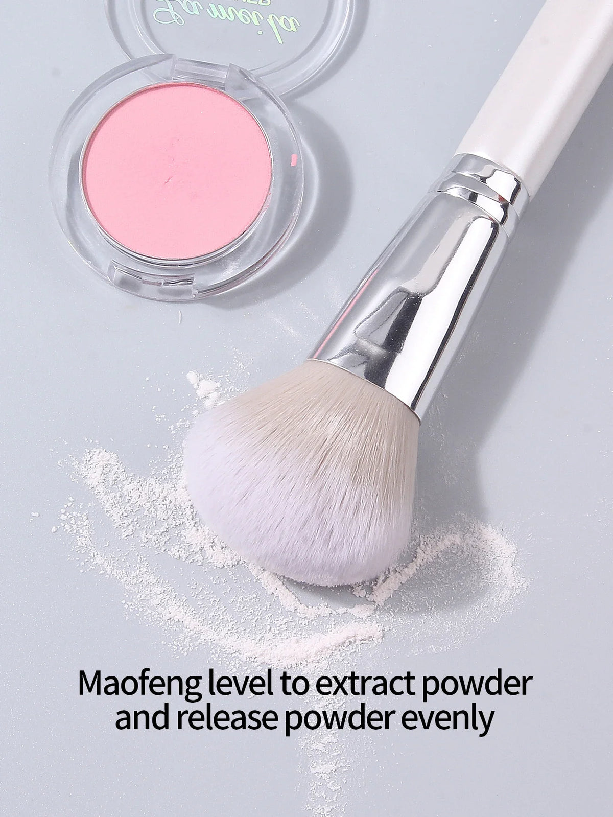Pearl White Multi-Function Makeup Brush – Powder, Blush & Contour